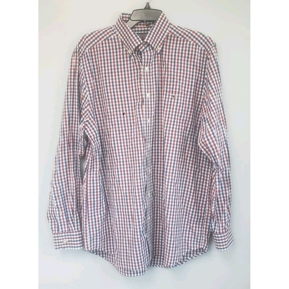 Vineyard Vines Performance Slim Fit Tucker L/S Button Down Shirt Men's L Whale